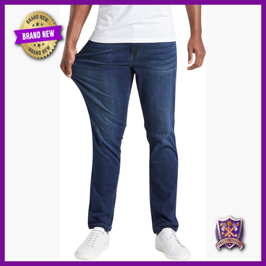 Men's Classic Fit Stretch Denim Jeans, 4-Way Flexible Comfort Pants